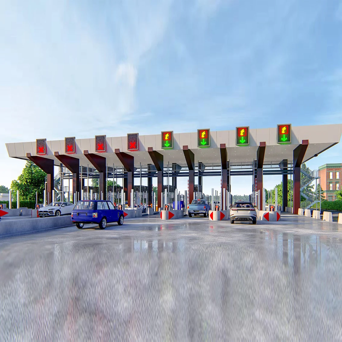Parking system toll collection system toll plaza RFID parking system