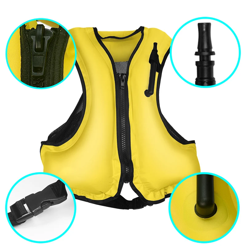CE Certified Free Size Fabric Buoyancy  Aid Water Sport  Inflatable Life Jackets Vests  for Kids and Adults