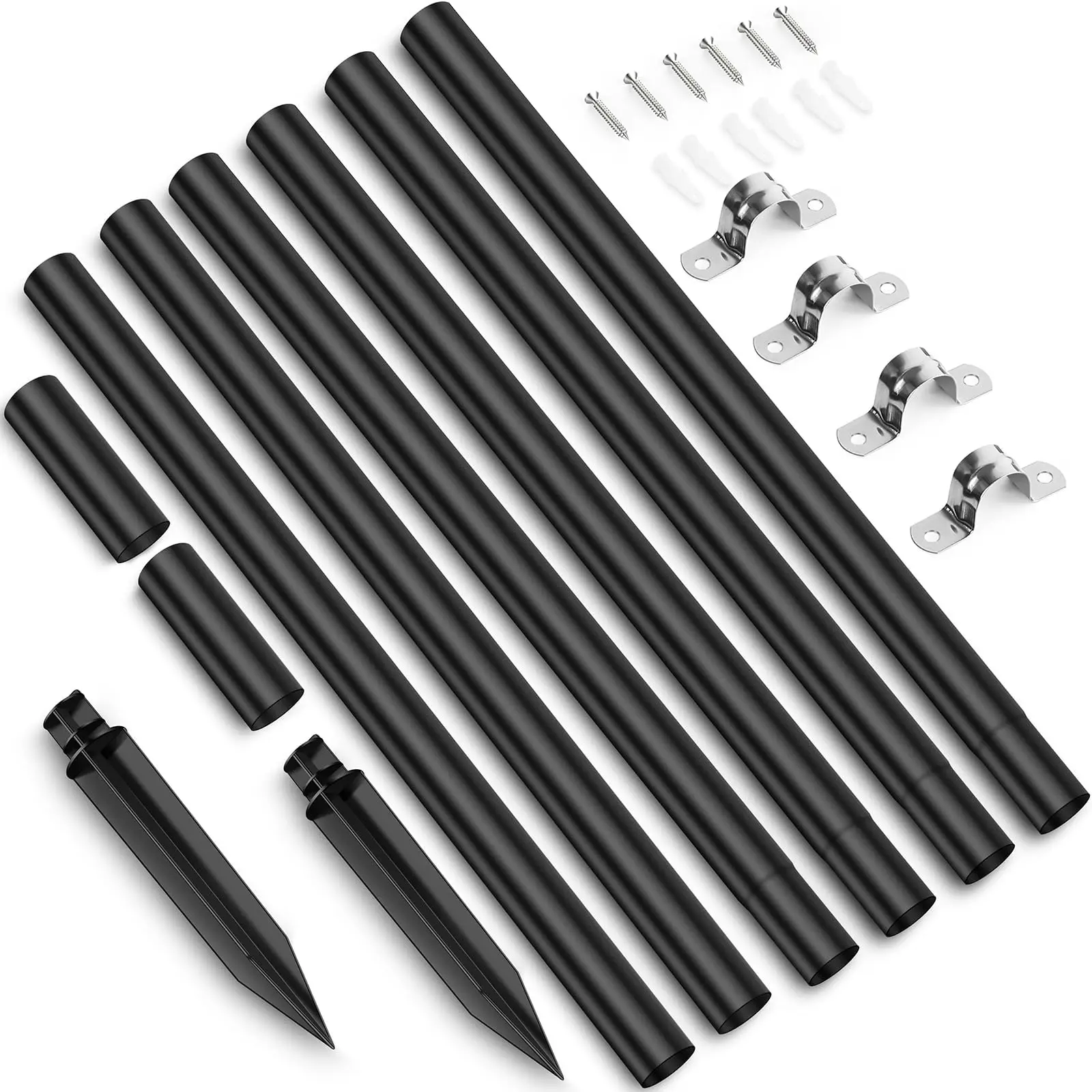 LED Lamp Poles Patio Garden Outside Backyard Party Camping Telescopic Metal Solar Outdoor Stainless steel Light Pole