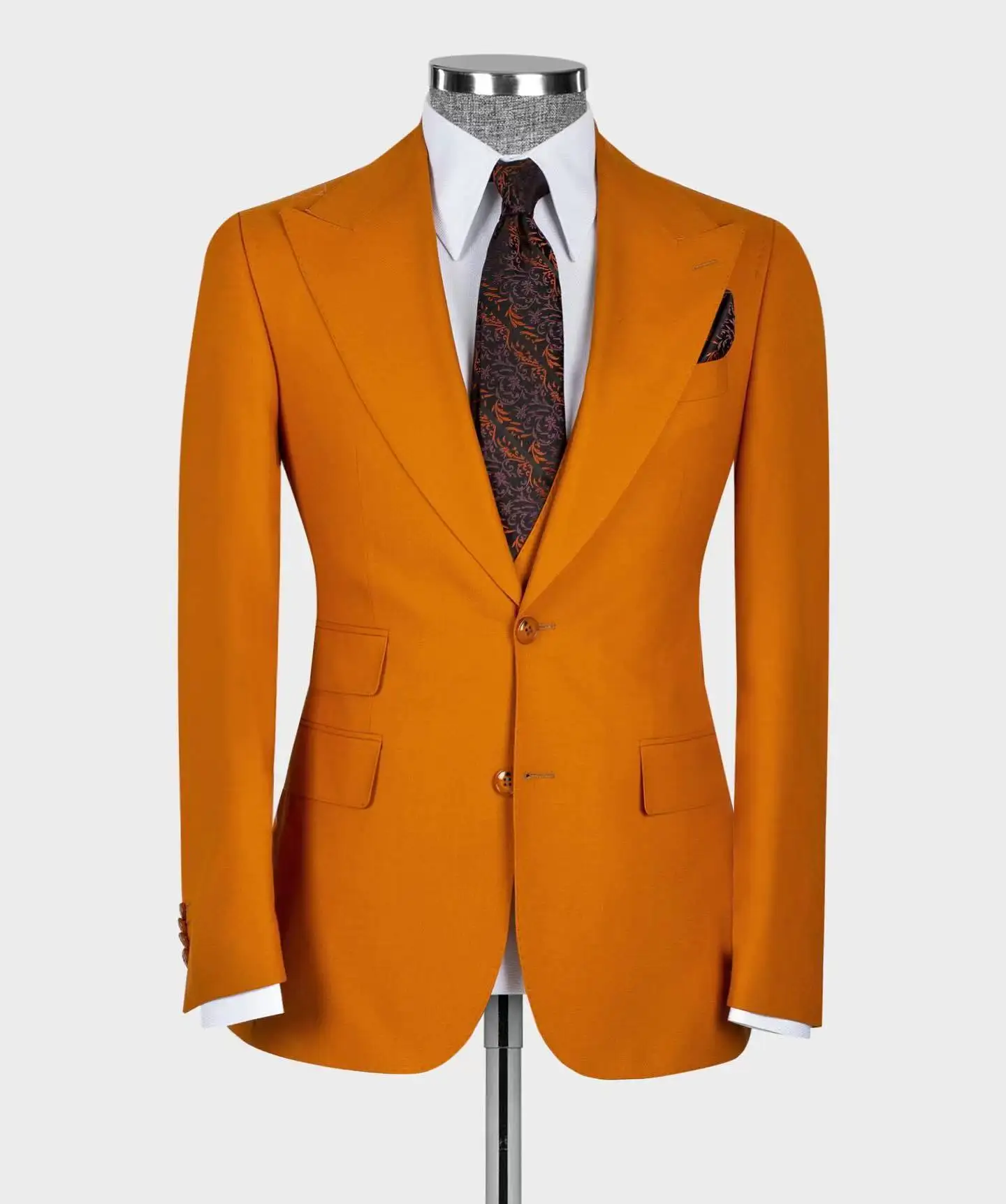 Custom New Arrival Irregular Men Suits Regular Fit Stand Collar Formal Casual Business Official Wear Costume Homme 2 Set