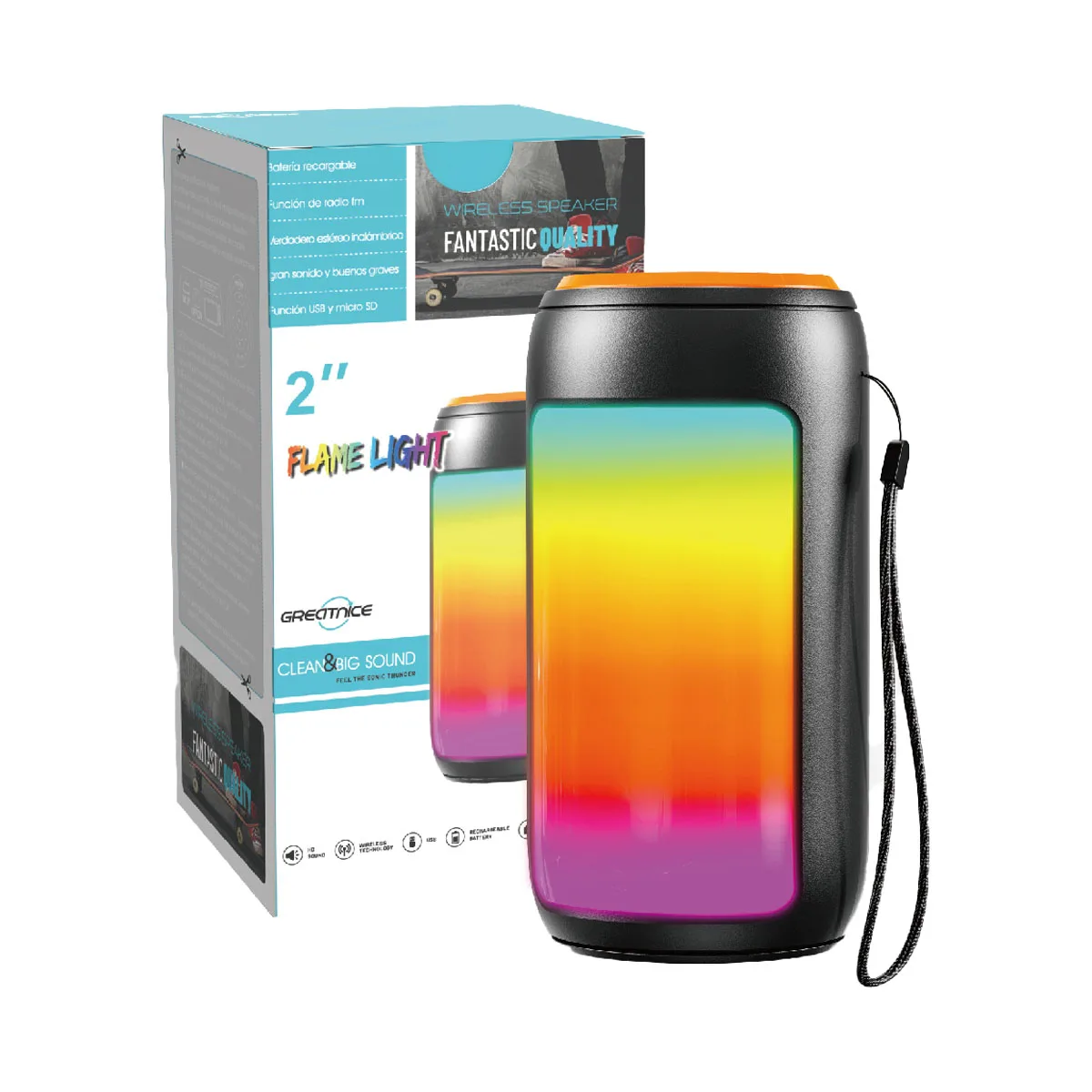 GTS-1731 небольшая вечеринка красочная Радуга RGB свет профессиональная акустическая система для домашнего кинотеатра низкочастотный динамик портативная студия Tws динамик
