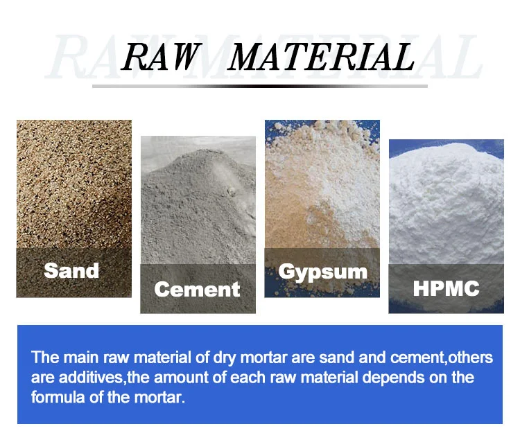 New Arrival dry mix mortar mixer 3-5 T/H Tile Adhesive Mix Making Machine 1-3t/h Dry Mortar Mixing Machine for sale