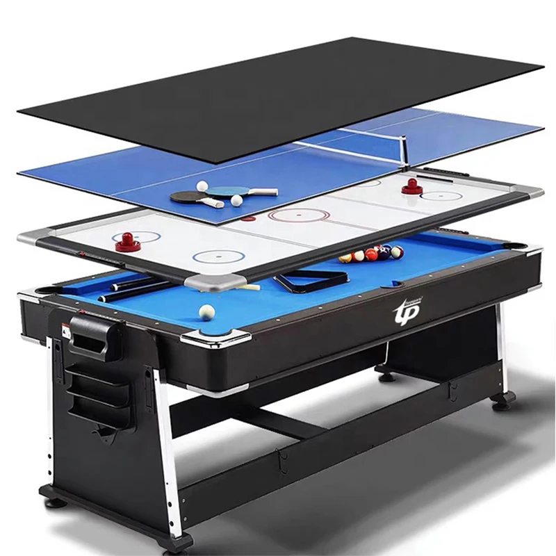 Guanque New Arrivals 4 in 1 Multi game Pool Dining Table combo 7ft Billiard Table Snooker & Billiard Tables
