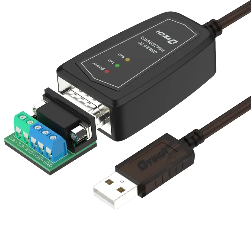  Кабель-переходник DTECH с USB на RS422 RS485 последовательным портом 0 5 м 1 фута чипом FTDI поддерживает Mac Windows 10 8 7