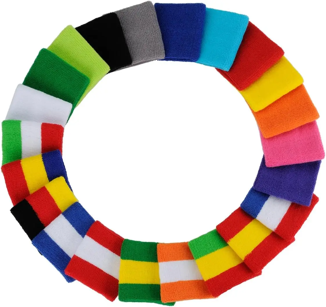 Custom Solid Color 3 Pieces Cotton Head Band Custom Logo Sweatband Headbands Set