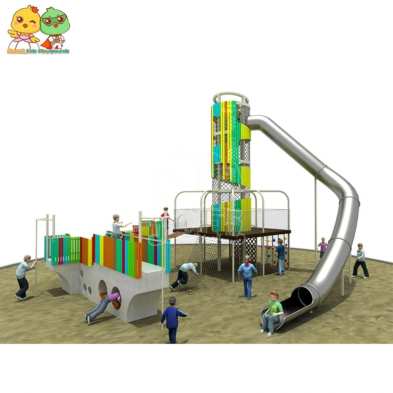 Smart Sports Unpowered Playground Equipment Octopus Castle Slide Amusement Park Rides Equipment Outdoor Playground
