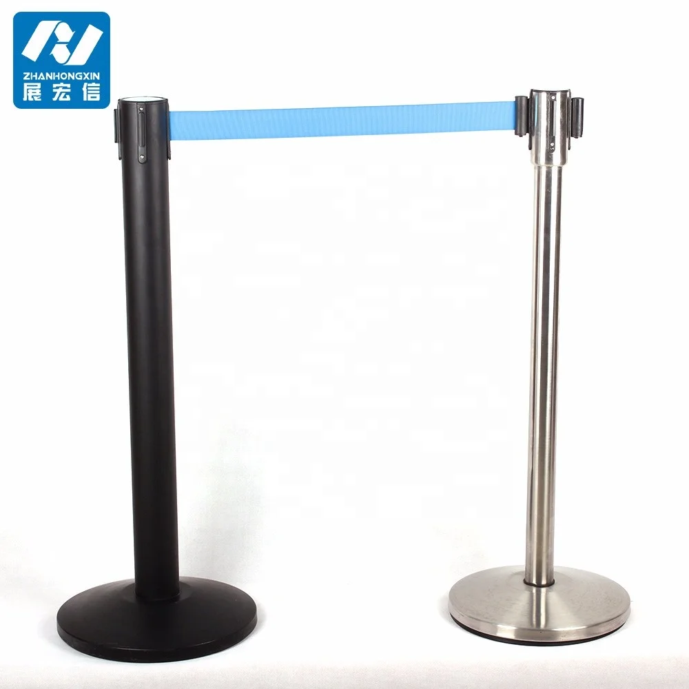 Chrome Retractable Belt Barrier 2m queue barrier
