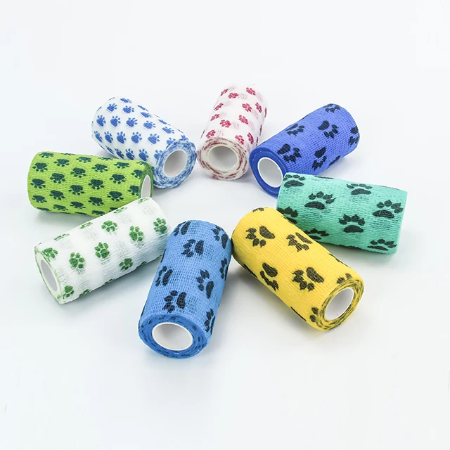 Customized first aid bandage non-woven elastic bandages cohesive bandag easy