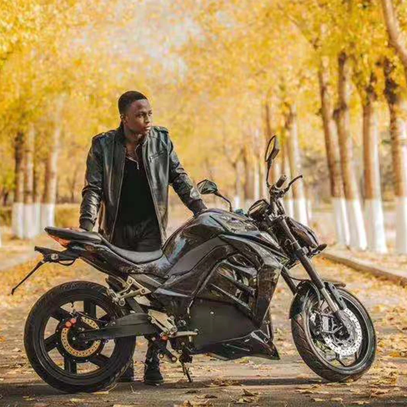 20000w power 72v 120ah lithium battery black color electric motorcycle for Canada