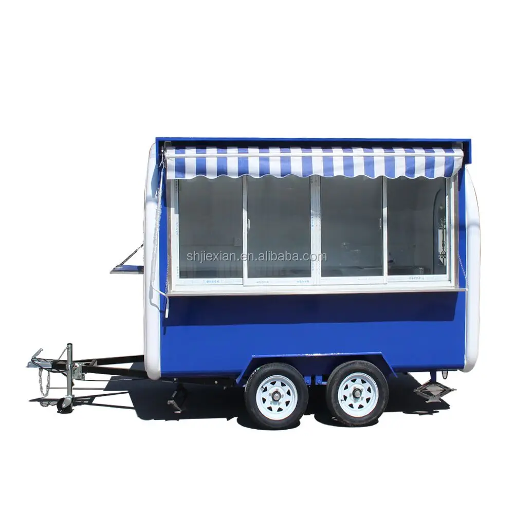 JX-FR300WH Street snack vending equipment coffee food trailer,hot dog kiosk carts,mobile food trucks for sale