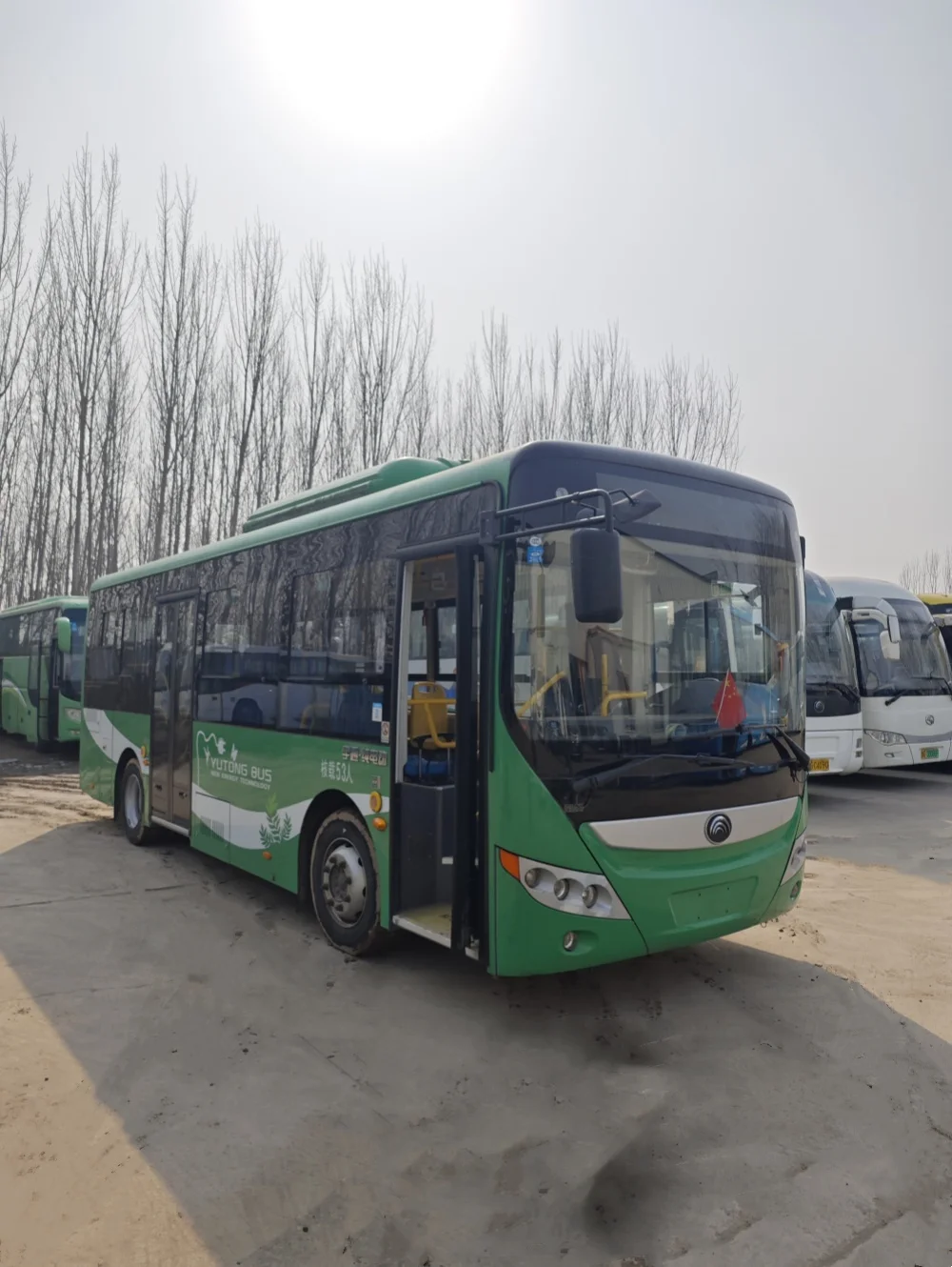 Wholesale Second-Hand Electric Rearview Mirror Used Bus Yu tong 53 Seats Battery Powered Electric Passenger City Bus For Sale
