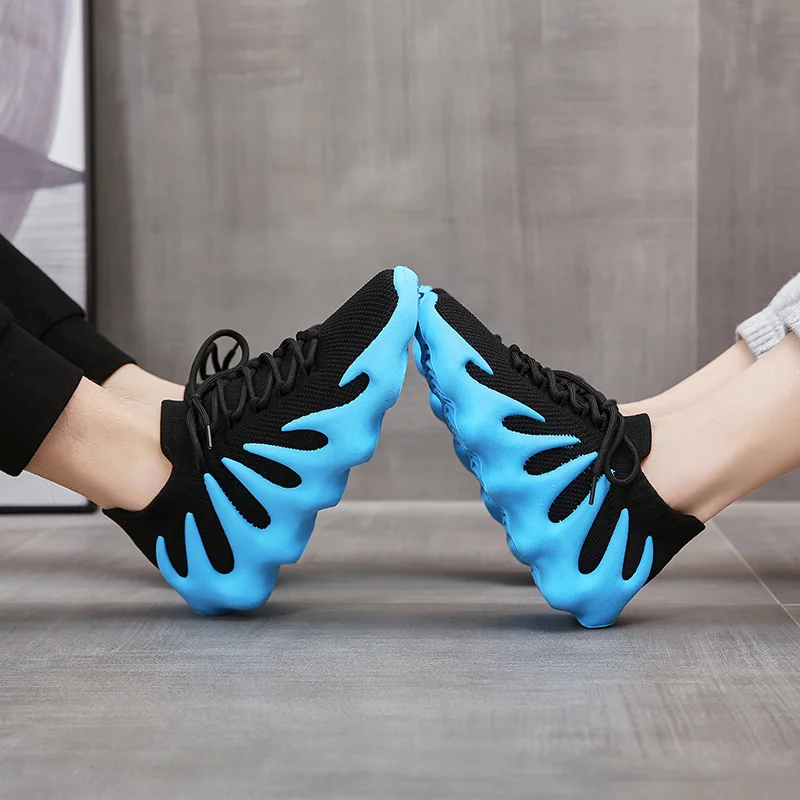 Wholesale Unisex Athletic Breathable Casual Sneaker Octopus Outsole Yezzy Comfy Sport Running Shoes For Women And Men