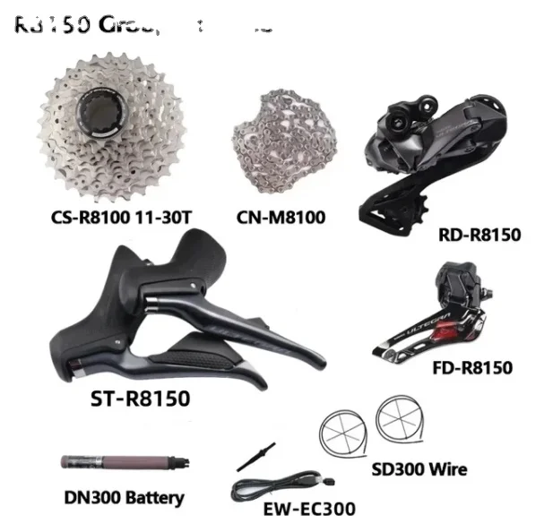 Shimano ULTEGRA R8150 Di2 Electronic Groupset 2x12S R8150 Front/Rear Derailleur Cassette DN300 EC300 R8150 Road Bicycle Di2 Set