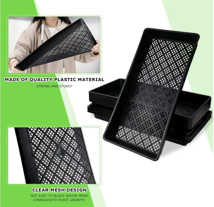 food grade pp material nursery seed growing flat tray 1020 trays
