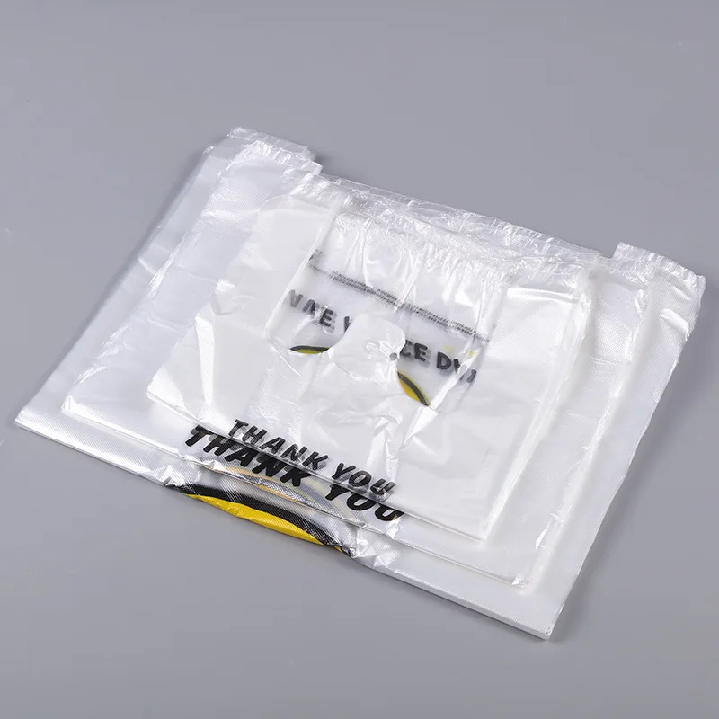 Hdpe Happy Face T Shirt packing Bag for Shopping
