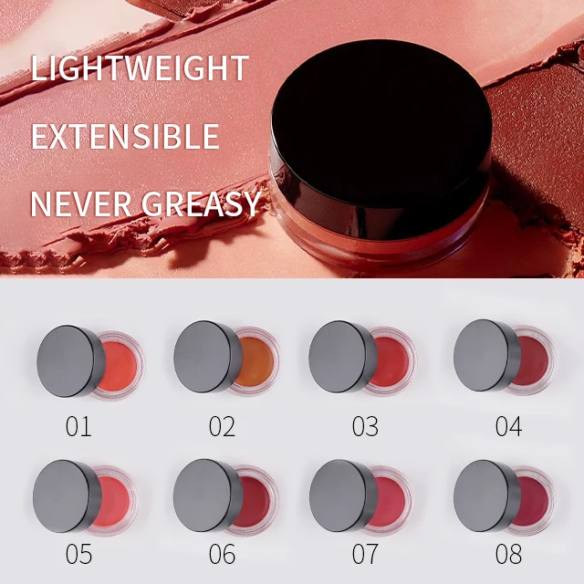 no logo makeup private label pink  lip and cheek tint rebranding cream blush palette