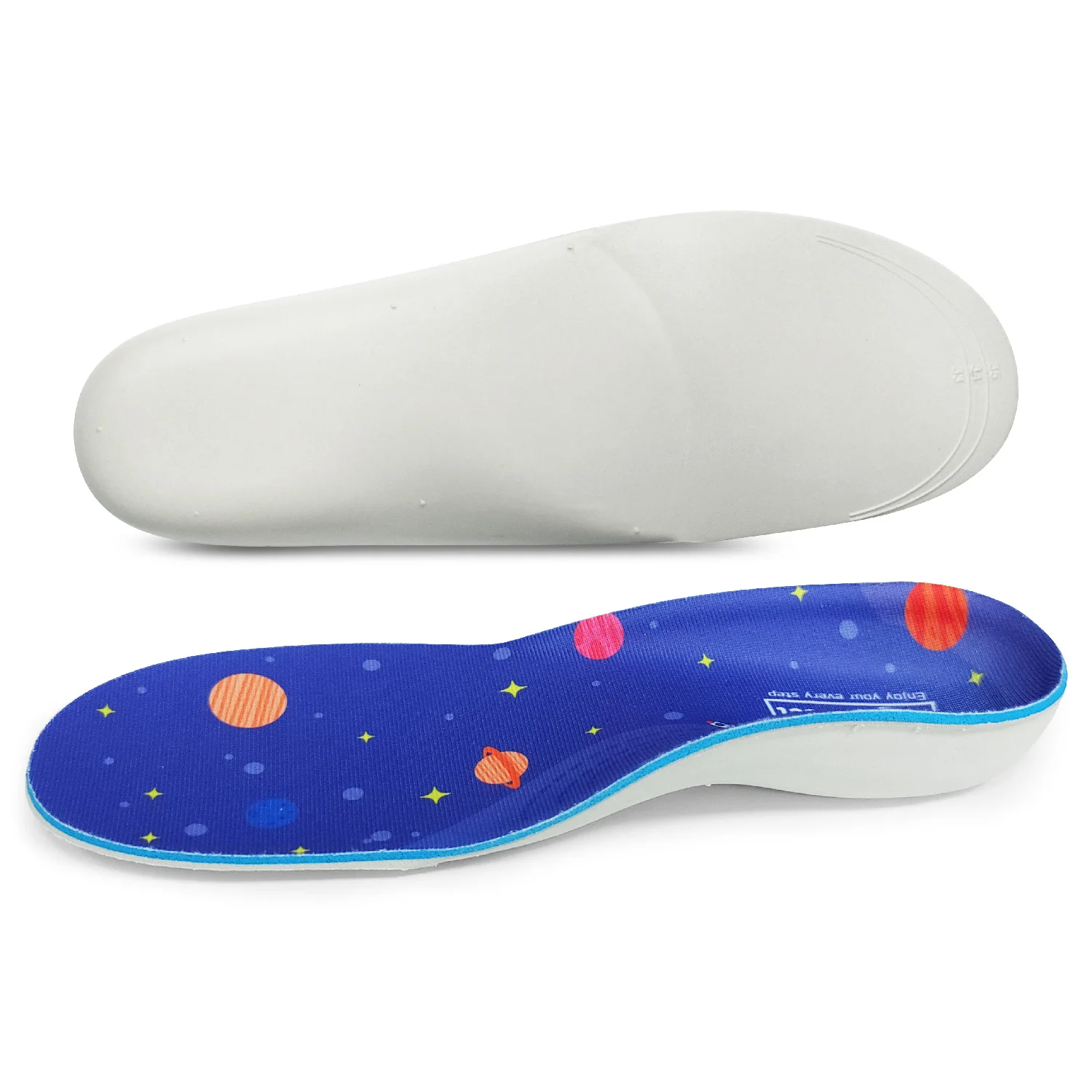 Custom Printed Shoe Orthopedic Insole Plantar Fasciitis Heel Pain Relief Orthotics For Children