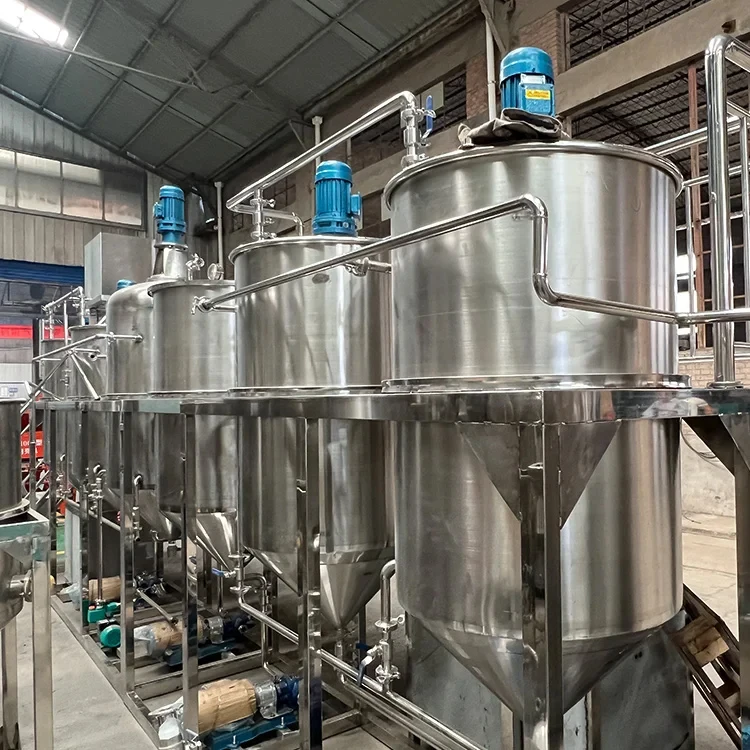 Large scale refining deodorization machine crude oil refining plant edible oil refining machinery and equipment