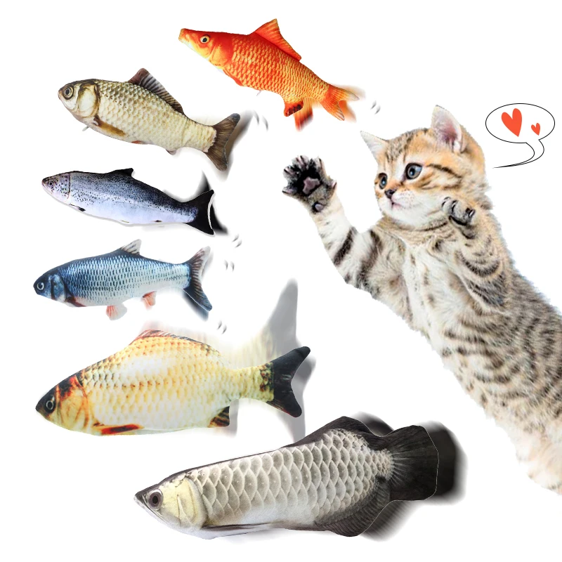
Electronic Pet Cat Toy USB Charging Fish Toys for Dog Cat Chewing Playing Biting pillow 