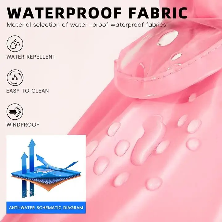 Wholesale Lightweight Small Medium Dogs Rain Clothes Multiple Sizes Nylon Pet Dog Comfortable Raincoat with Hoodie