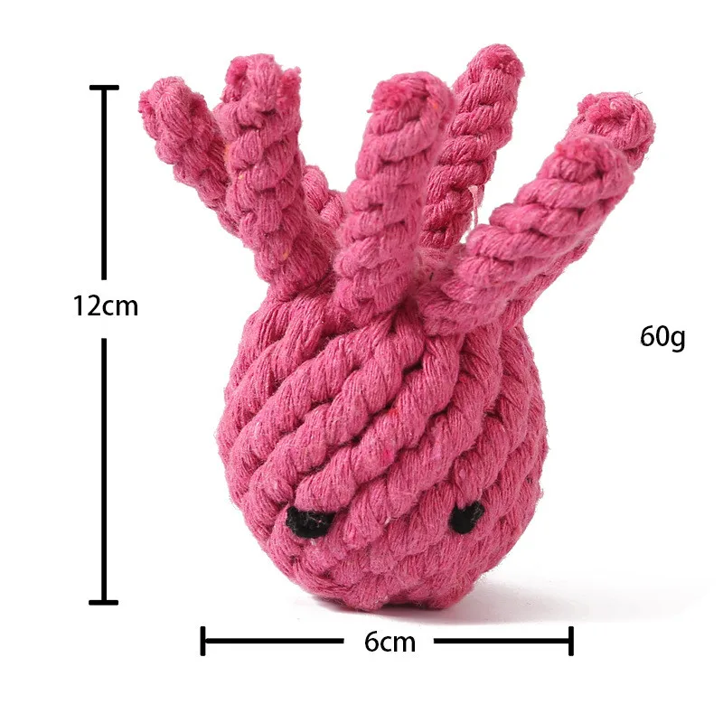Wholesale new pet knitting chewing and biting toy molar dog toy interactive cotton rope toy