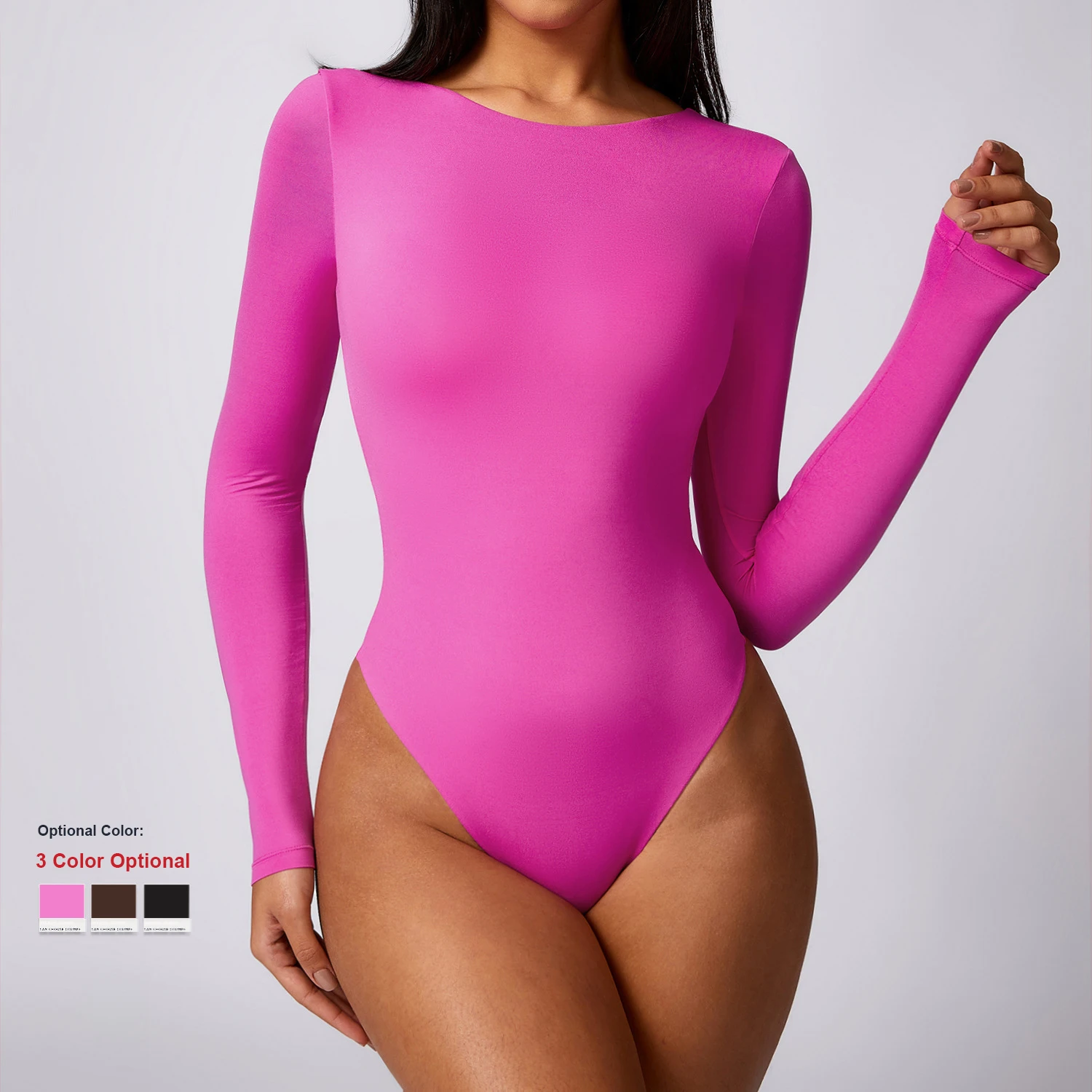 CLT8625 Sports Base Body Shaping Triangle One-Piece Yoga Wear Slimming Long-Sleeved Gym Workout Fitness Yoga Jumpsuit for Women