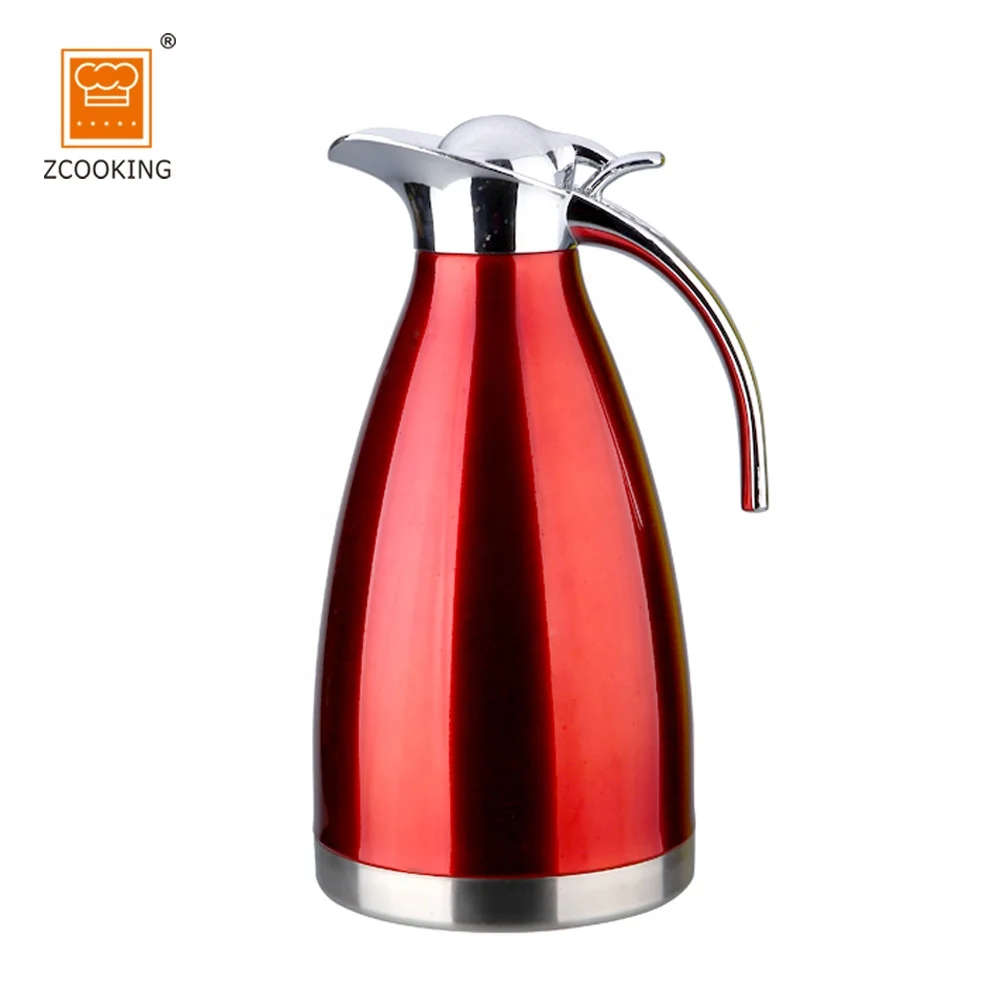 
Silver Coffee Tea Pot 1.5L Stainless Steel Double Wall Vacuum Insulated Pot Thermos Jug Hot Water Bottle 
