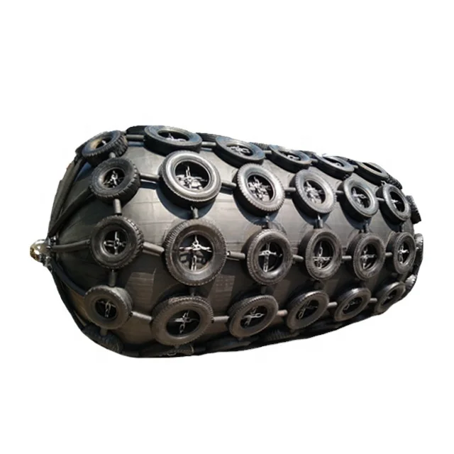 
Floating 80 50kpa pneumatic fender for ship vessel with tire net chain 