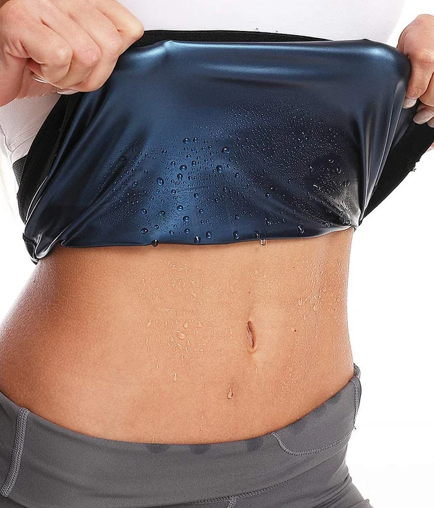 Waist Trimmer Belt by SWEAT - Weight Loss Wrap - Stomach Fat Burner - Low Back and Lumbar Support with Sauna Suit Effect