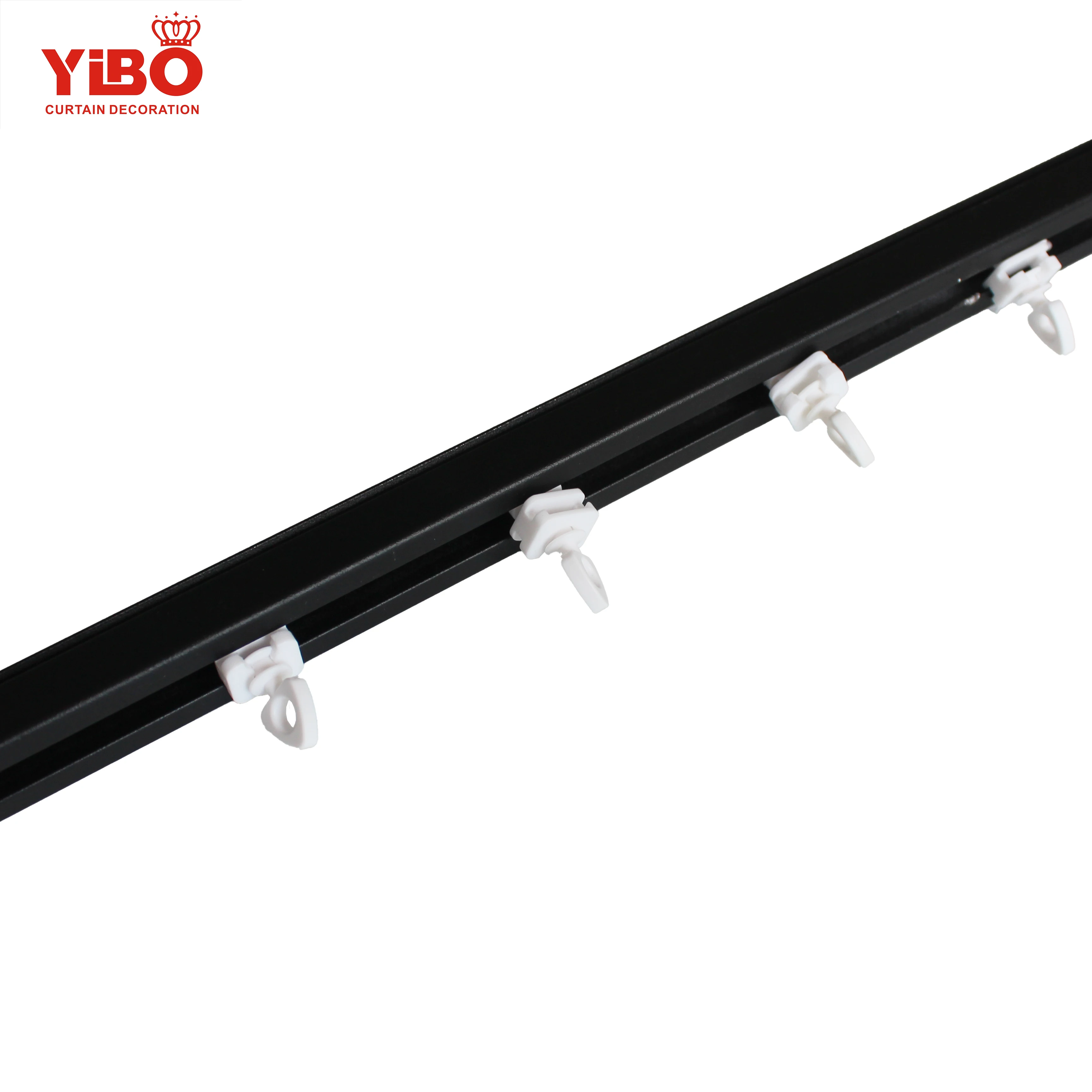 YIBO factory Ripple Fold Curtain Track Runner Accessories With 60mm 80mm Distance for Electric S Wave Curtain