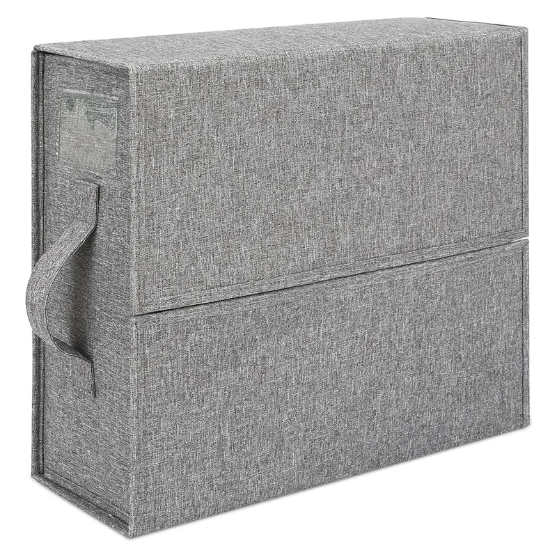 Wholesale Foldable space-saving Sheet Set Organizer Storage Box Containers Bedding Closet Organizer bed sheet storage organizer