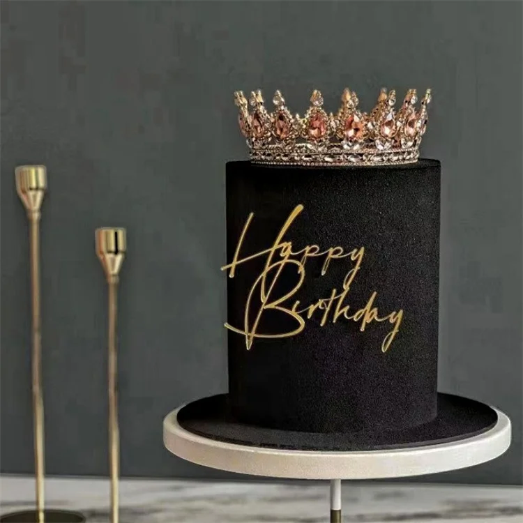 Happy Birthday Cake Ins Style Acrylic Butterfly Decoration Happy Birthday Cake Acrylic Decoration