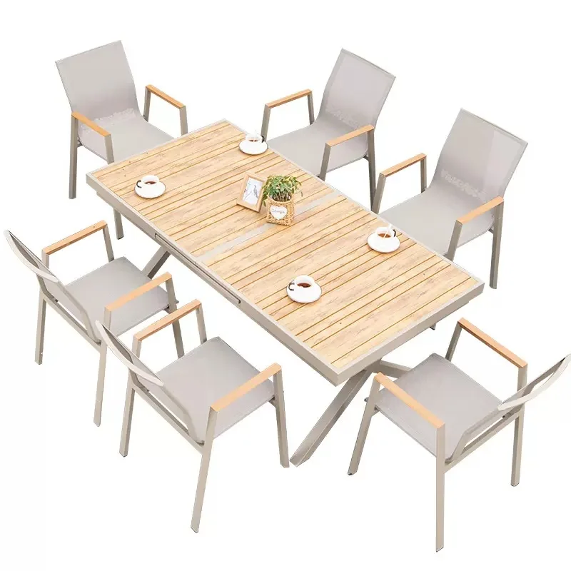 All weather long lasting foldable outdoor table sets garden table with chairs