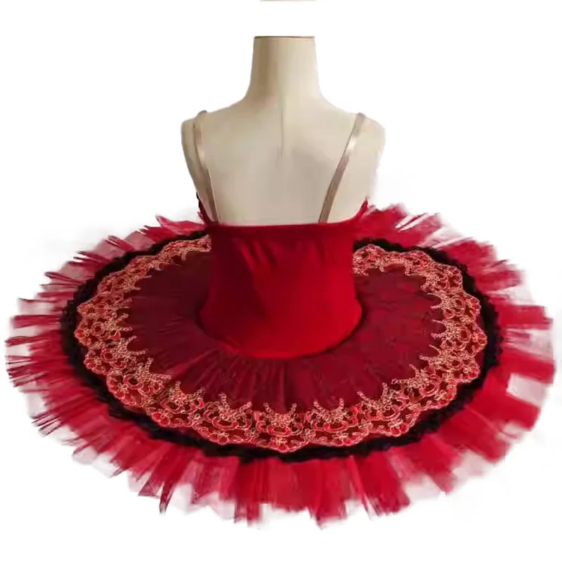 Factory New arrival women children professional ballet tutu girls performance tutu skirts red ballet dance tutu costumes