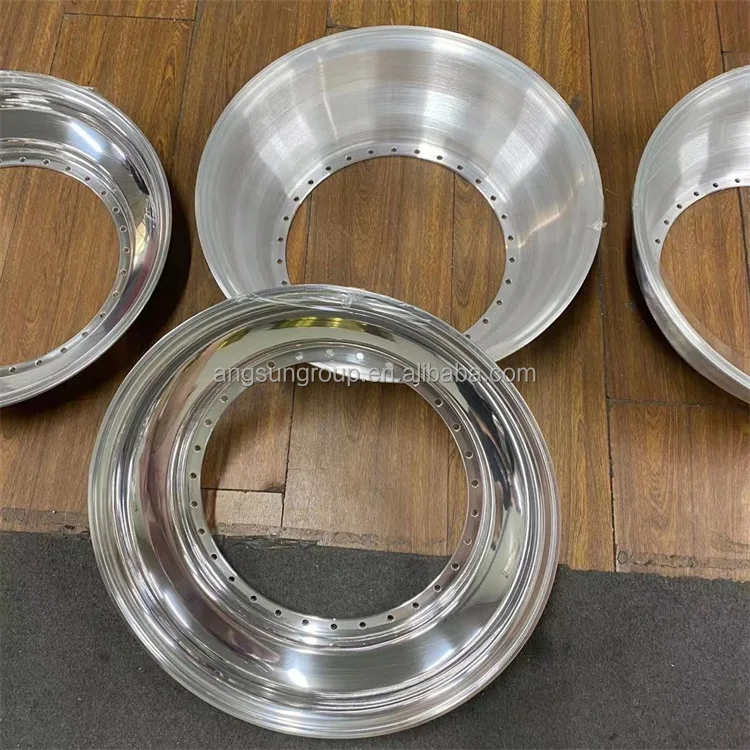 Chinese factory high quality forged Rims 3 pcs 16 to 18 triple step lip slant lip outer lip inner barrel for bbs oz ssr rotiform