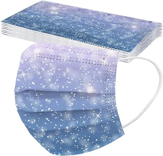 Disposable Earloop Pink Blue Black White Mouth Mask 3 Layers Meltblown Non-Woven Breathable Face Masks