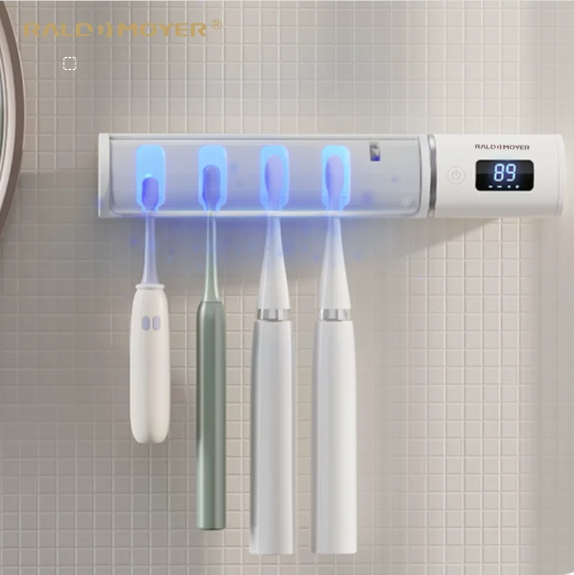 High Quality Rechargeable UV toothbrush Disinfectant Holder wall-mounted Drying toothbrush Sterilizer