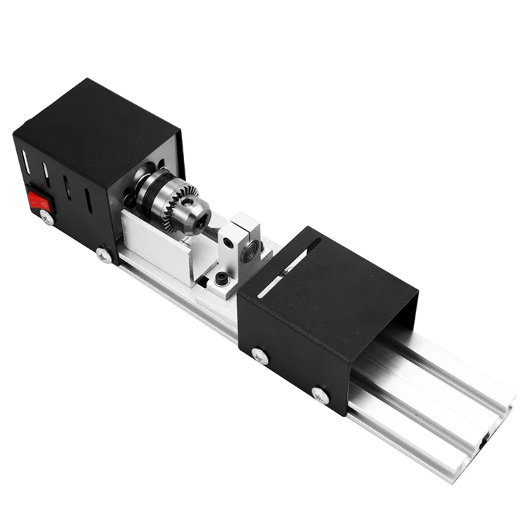Mini Wood Lathe Machine DIY Woodworking Miniature Buddha Pearl Lathe Grinding Polishing Beads Wood Drill Rotary Tool 12-24VDC