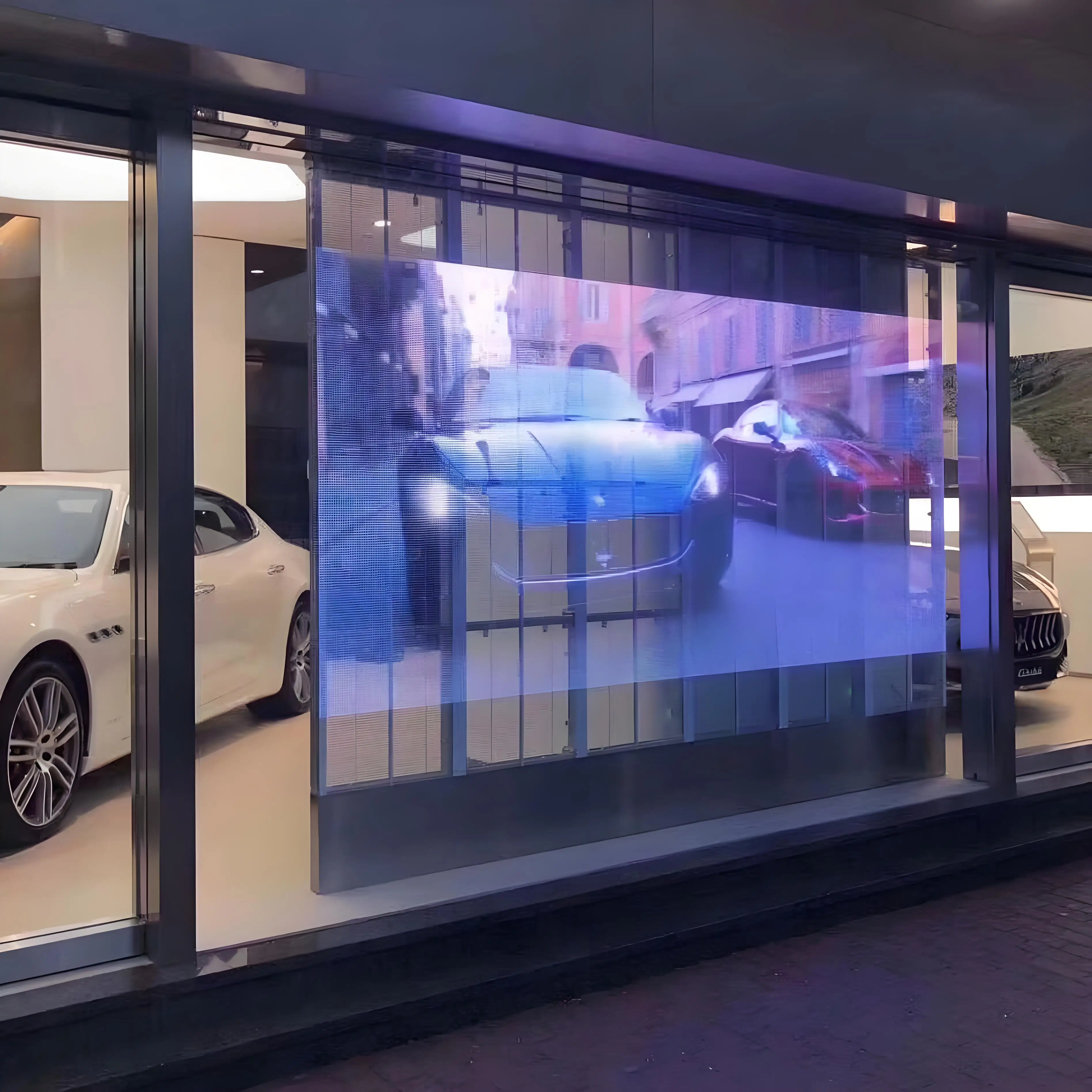 LINO Ultra-Thin LED Film Screen New Trend Transparent Glass Indoor Digital Display Media for Elevators Education Shopping Malls