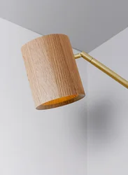 Luxury  Minimalism Oakwood Copper two heads large wall lamp for living room hotel lobby customized wall Lighting