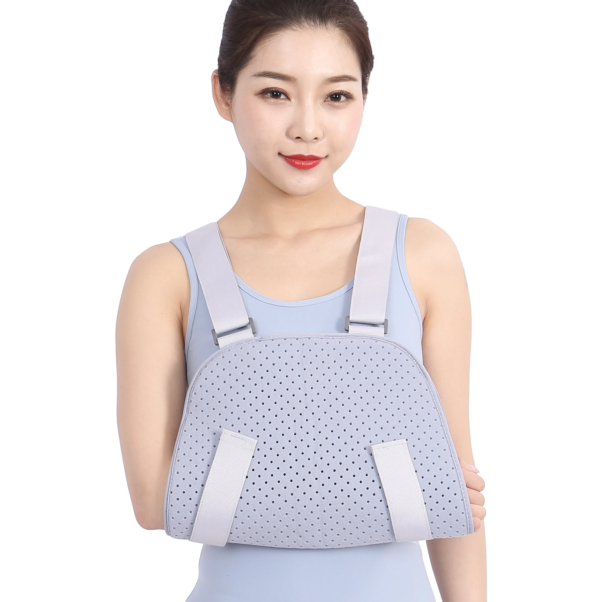 Adjustable Breathable Shoulder Immobilizer Arm Sling Support Wrist Elbow Forearm Strap Rehabilitation