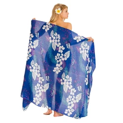 Wholesale polyester rayon fabric pareo beach sarong lungis lavalava malaysia indonesia swim sarongs for women