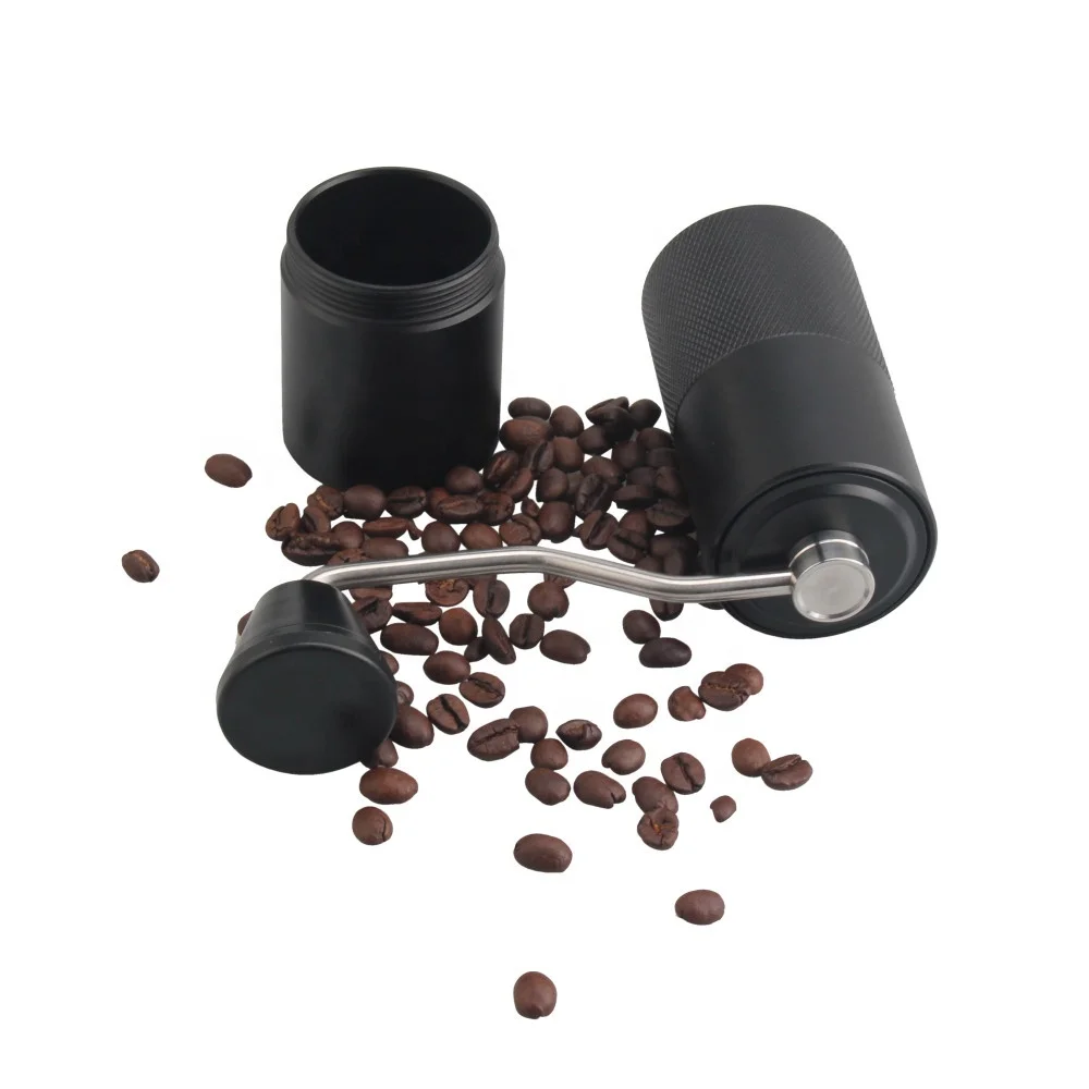 Hand Coffee Grinder with Adjustable Conical Stainless Steel Burr Mill, Manual Coffee Grinder
