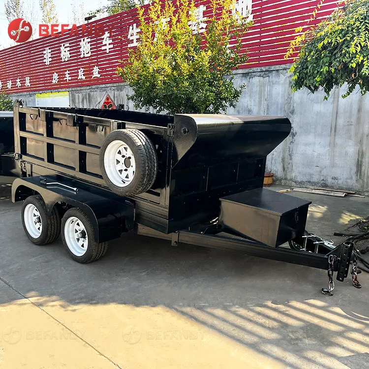 Hot Sale 5 Ton With Legs Tandem Axle Hydraulic Dump/Car/Tipper Trailer