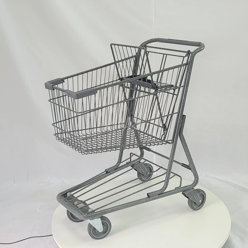 100L market shopping trolley metal grocery shopping trolley