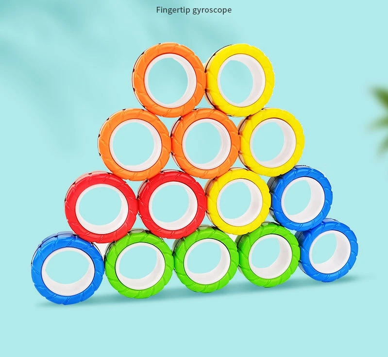 Wholesale Anxiety Decompression Stress Relief Finger Spinner Ring Toys Adult Kids Magnetic Ring Fidget Toys