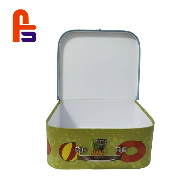 Manufacturer Cardboard Suitcase Packaging Box Red Color Custom Paper Kraft Pink Paper Gift Box with Magnetic Lid Handle Shopping