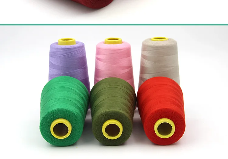 Wholesale RTS 100% polyester sewing thread optional color available hand spinning machine for clothes bag