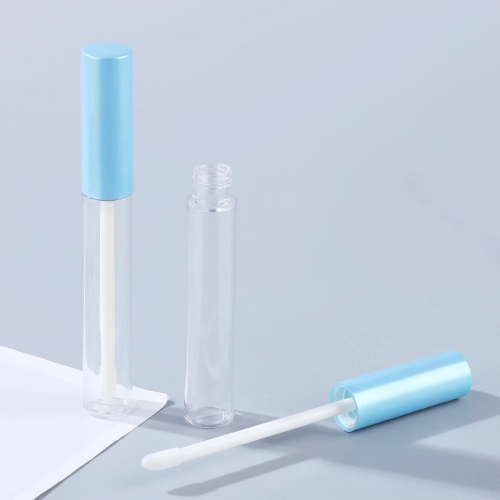 9ml 10ml Acrylic Clear Tall Pretty Custom Color Royal Blue Top Lipgloss Lip Gloss Tubes Container