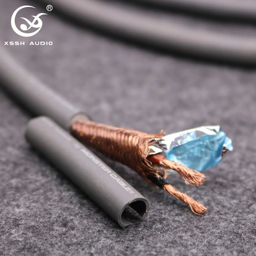 RCA XLR Cords Wire YIVO XSSH OCC 2 Core Shield RCA XLR 8mm Coaxial TV Signal Cable Meter Audio Speaker Line Hifi Audio Cable